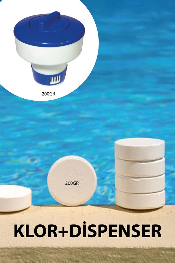 Havuz Klor Tableti + Dispenser Seti - 2