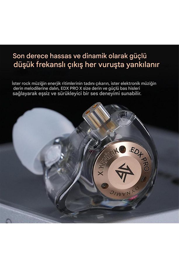 KZ EDX PRO X 1DD 10mm Kulak Içi Kulaklık Mikrofonlu ve Type C Dönüştücü Kablo - 3