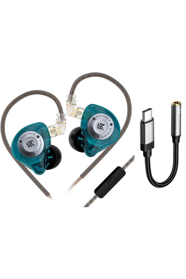 KZ EDX PRO X 1DD 10mm Kulak Içi Kulaklık Mikrofonlu ve Type C Dönüştücü Kablo - 1