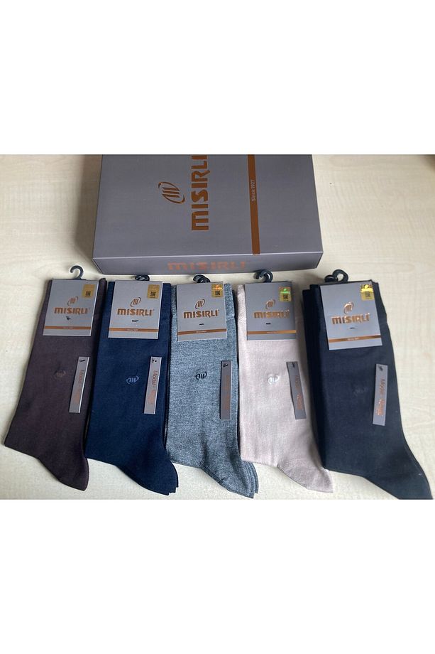 Mısırlı Logolu Erkek Dikişsiz Modal Çorap 12 adet Paket - 1