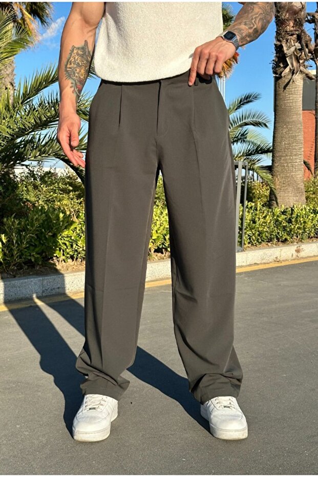 Premium Basic Oversize Kumaş Pantolon - 4