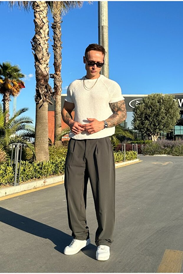 Premium Basic Oversize Kumaş Pantolon - 3