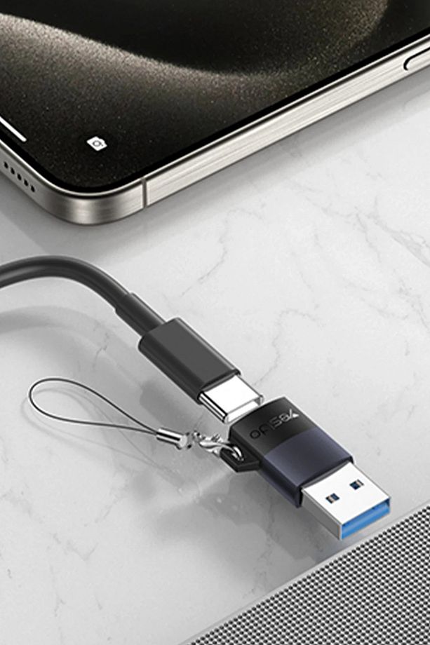 USB to Type-C 480 Mbps Data ve 18W Hızlı Şarj Destekli OTG Dönüştürücü GS34 - 4