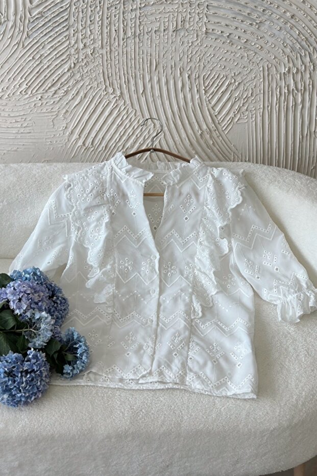Maya Beyaz Gömlek - 3