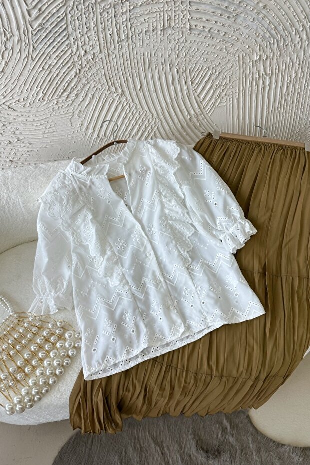 Maya Beyaz Gömlek - 1