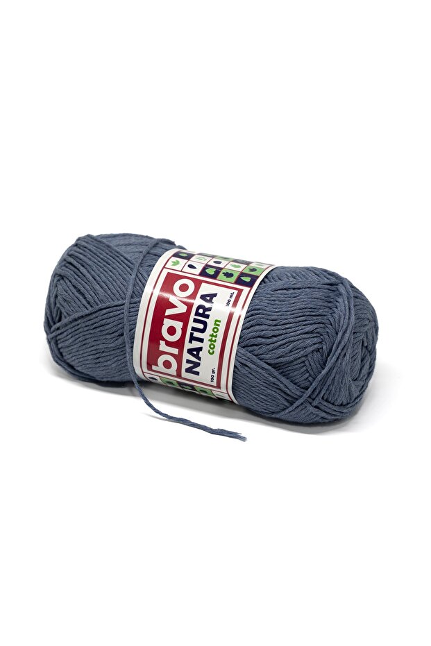 Natura 100% Cotton Yarn 100 Grams 200 Meters (Color Code: 204) Aviator Blue