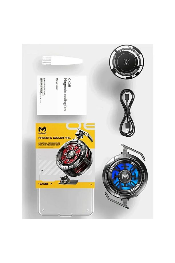 CX08 iOS Android Soğutucu 15W Manyeti+Arka Klips 2'si 1 Arada Yarı İletken Soğutma Fanı Radyatörü Sİ - 9