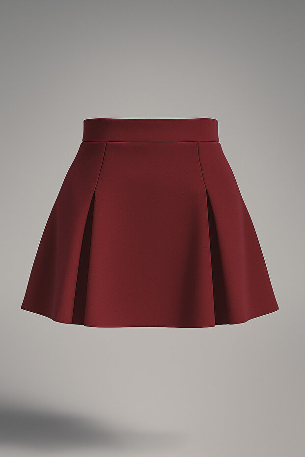 Mini Krep Şort Etek - 1