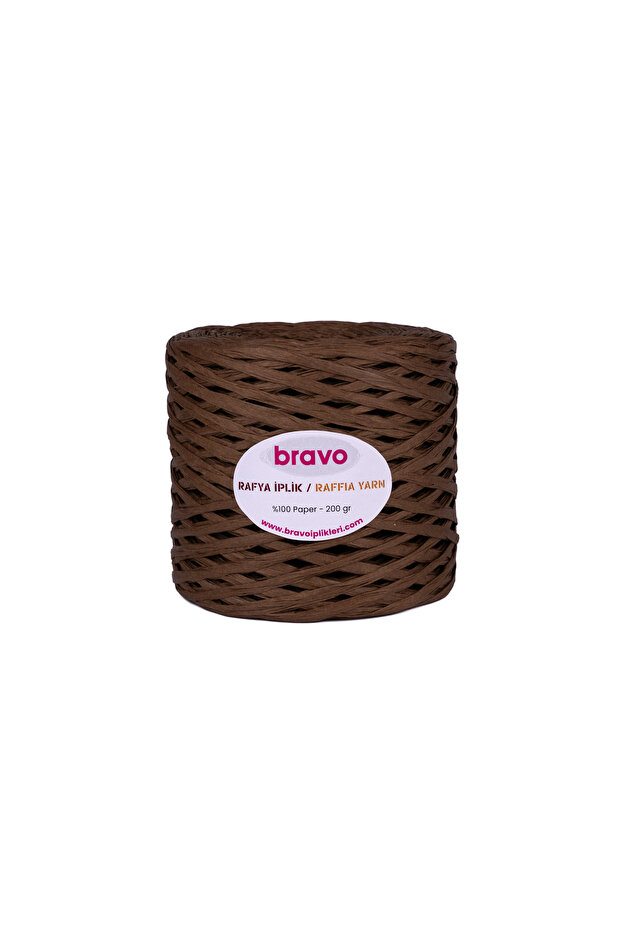 Raffia Yarn 200 Gr (Color Code:44) Dark Brown - 2