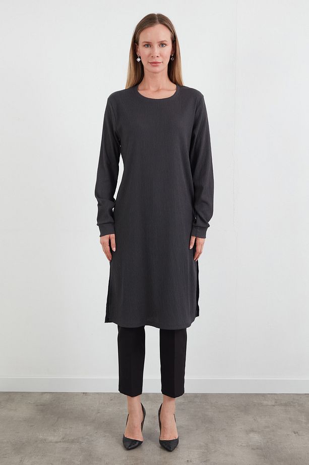 Fullamodest Basic Yanları Yırtmaçlı Tunik - 6