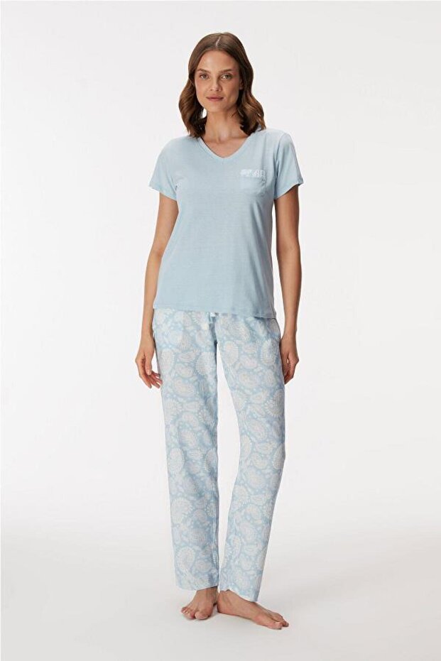 Anil Man11351 Women's T-Shirt and Pants Set