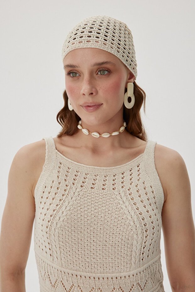 AJURLU TRİKO MİNİ ELBİSE - 6