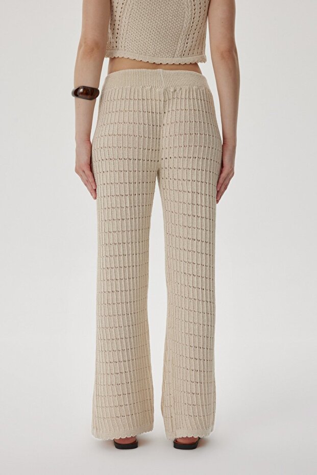 AJURLU TRİKO PANTOLON - 7