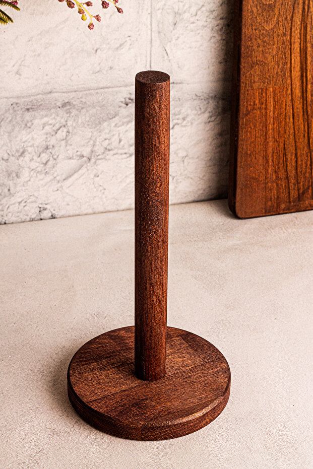 Rully - Ahşap Kağıt Havluluk Masaüstü Rulo Kağıt Havluluk Dik Peçetelik - 5