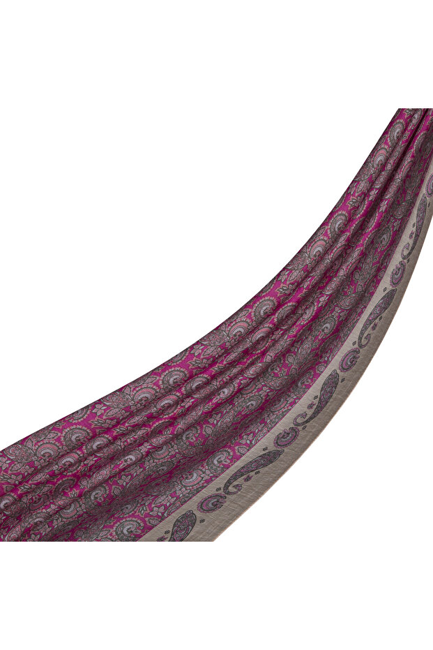 Fuchsia Mesopotamia Model 02 Patterned Sal - 2