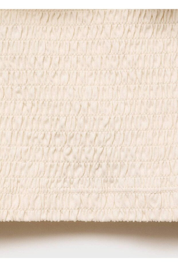 Volanlı straplez bluz - 6