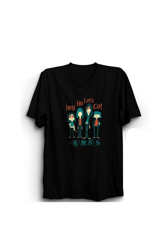 The Ramones, Hey Ho Let's Go!, Rock Metal Music Band Printed, Unisex, 100% Cotton T-Shirt