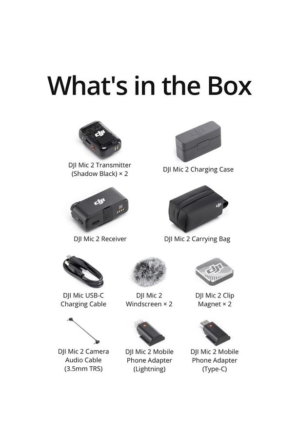Mic 2 (2 TX + 1 RX + Charging Case)-Gürültü Engelleme, Dokunmaktik ekran, Mikrofon - 9