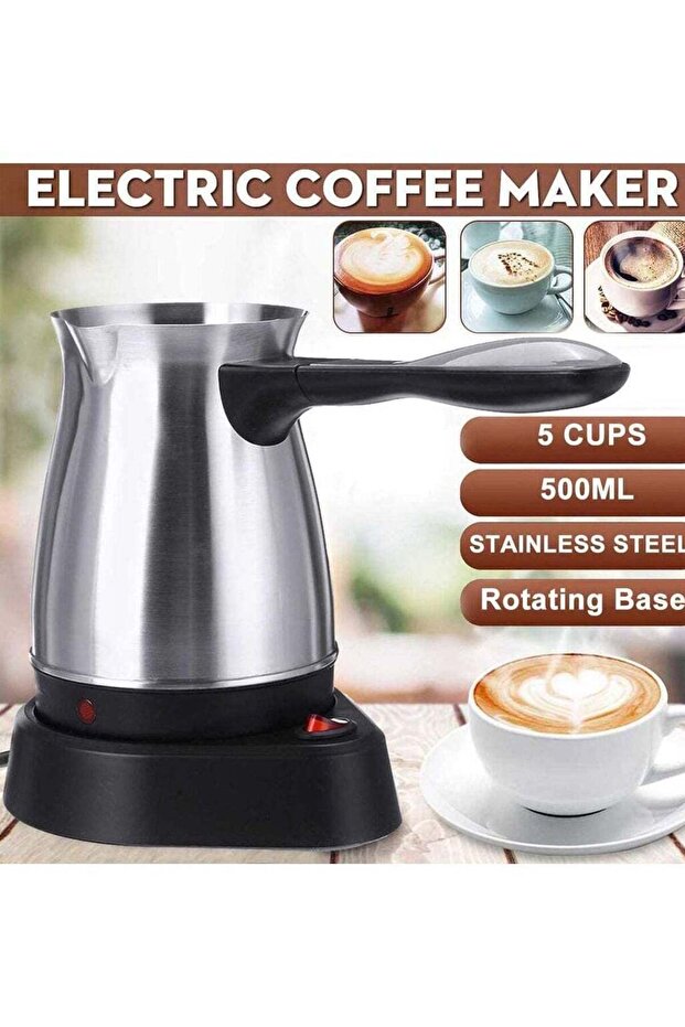 Stainless steel portable electric Turkish Coffee Maker, Water Kettle Coffee Pot 500 ML/ 5 Cups