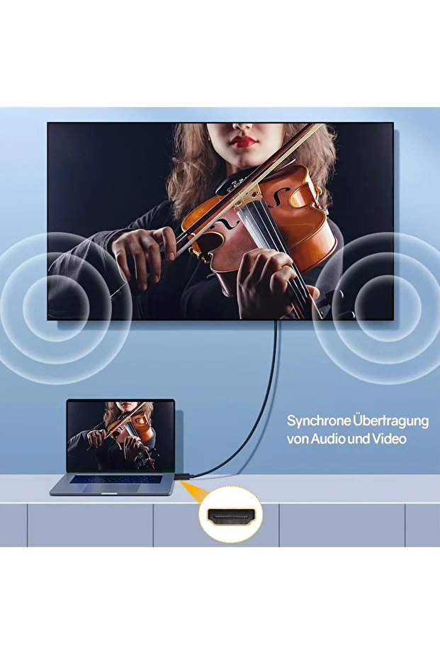HDMi To Displayport Çevirici Kablo - HDMi Kablo To Display Port Dp 4K Hdr - 4