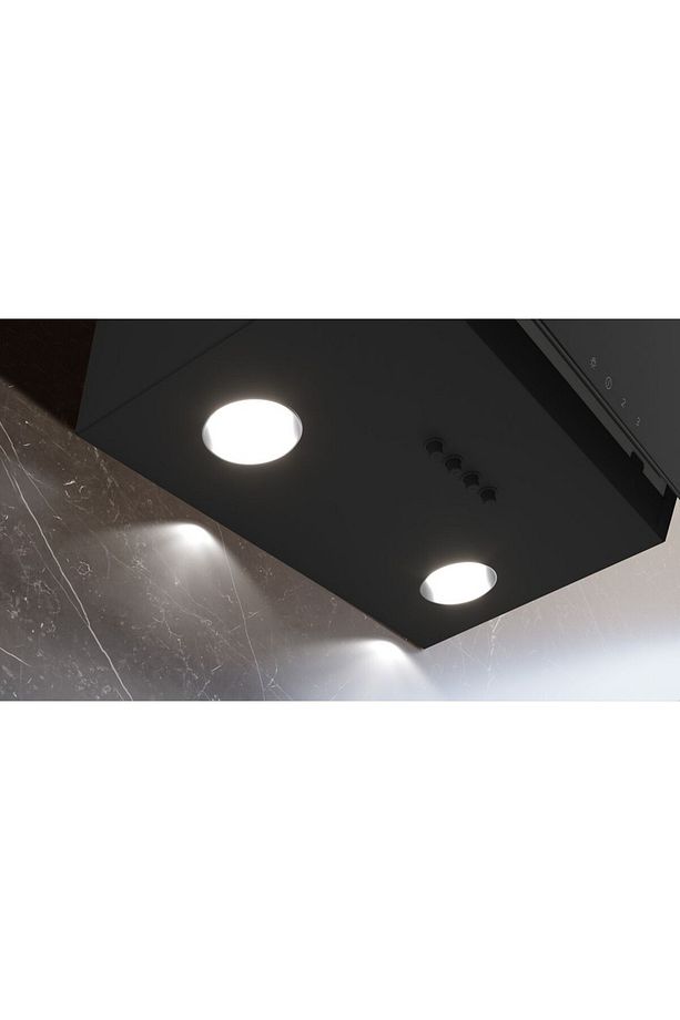 Drmz Yeni Seri LC63KPJ61T Duvar Tipi Cam Güçlü Davlumbaz,Siyah,120 W, D Energy,3 Kademeli - 4