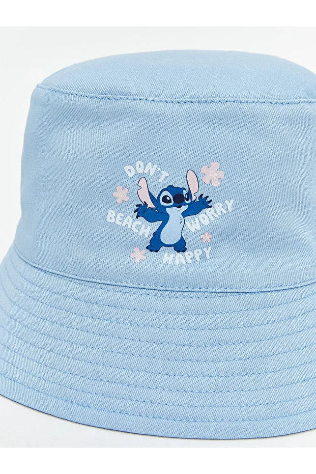 Stitch Nakışlı Kız Çocuk Bucket Şapka - 3