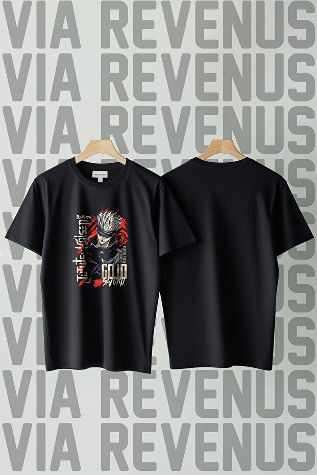 Jujutsu Kaisen Printed Crew Neck Wide Fit Unisex Tshirt