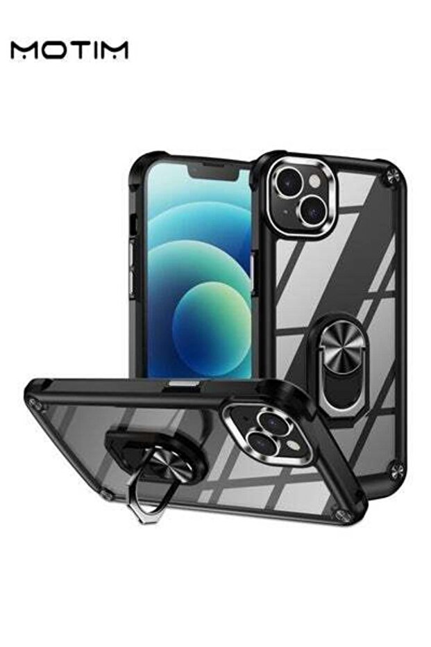 iPhone 14/14 Plus Armor Case Cover with Kickstand Ring Holder, MlT Grade Full-Body Protection Cover