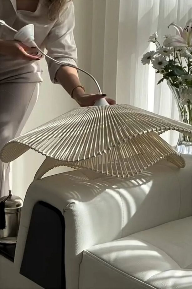 Rustik Tarz Bohem avize Makrome avize Salon avize Yatak Odası Avize Rattan Avize - 4