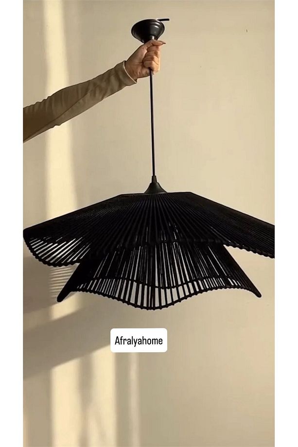Rustik Tarz Bohem avize Makrome avize Salon avize Yatak Odası Avize Rattan Avize - 1