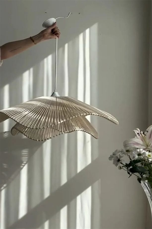 Rustik Tarz Bohem avize Makrome avize Salon avize Yatak Odası Avize Rattan Avize - 2