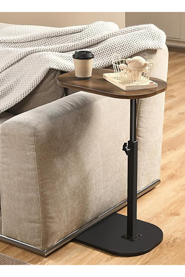 طاولة جانبية قابلة للرفع بتصميم أريكة ريترو إسكندنافية، طاولة جانبية قابلة للتحريك لغرفة المعيشة - 2
