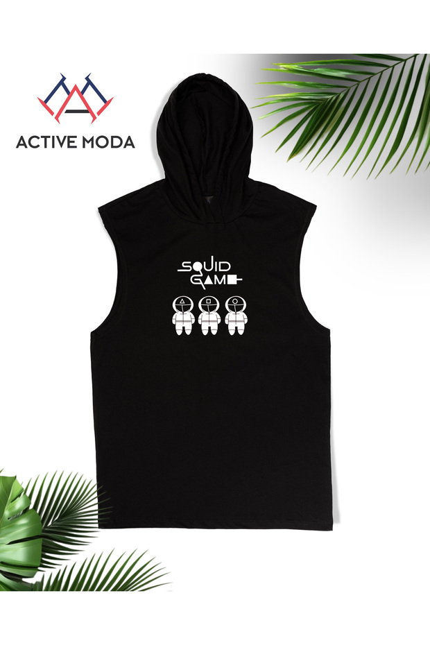 ERKEK gym spor atlet-şort 2 li takım baskılı SQUID GAM - 3