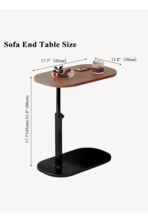 طاولة جانبية قابلة للرفع بتصميم أريكة ريترو إسكندنافية، طاولة جانبية قابلة للتحريك لغرفة المعيشة - 8