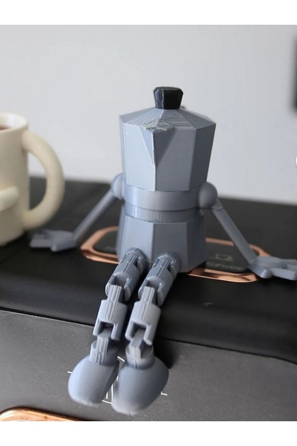 6'lı Ayaklı Kahve Seti - Moka Pot - Kahve Tanesi - Çaydanlık - Cezve - Kahve Bardağı - Bardak - 6