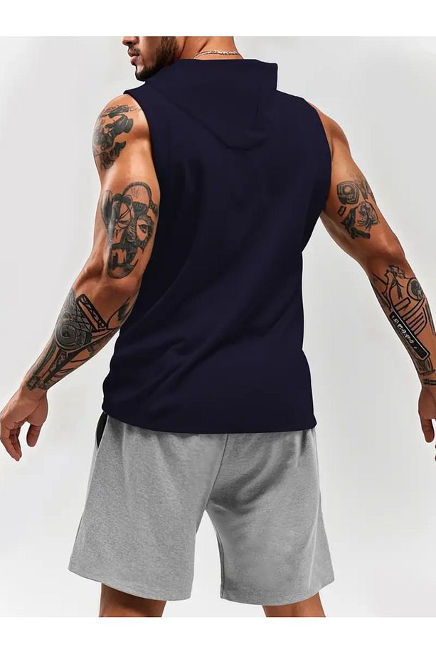 ERKEK gym spor atlet-şort 2 li takım baskılı West Coast - 2
