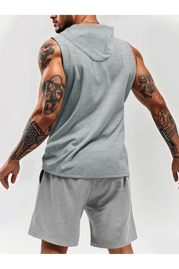 ERKEK gym spor atlet-şort 2 li takım baskılı I WILL BEMY OWN KING - 4