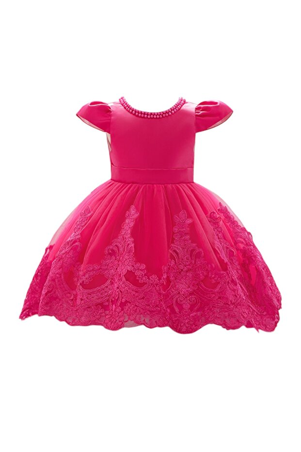 D' Daniela - Embroidery Princess Dress - Hot Pink