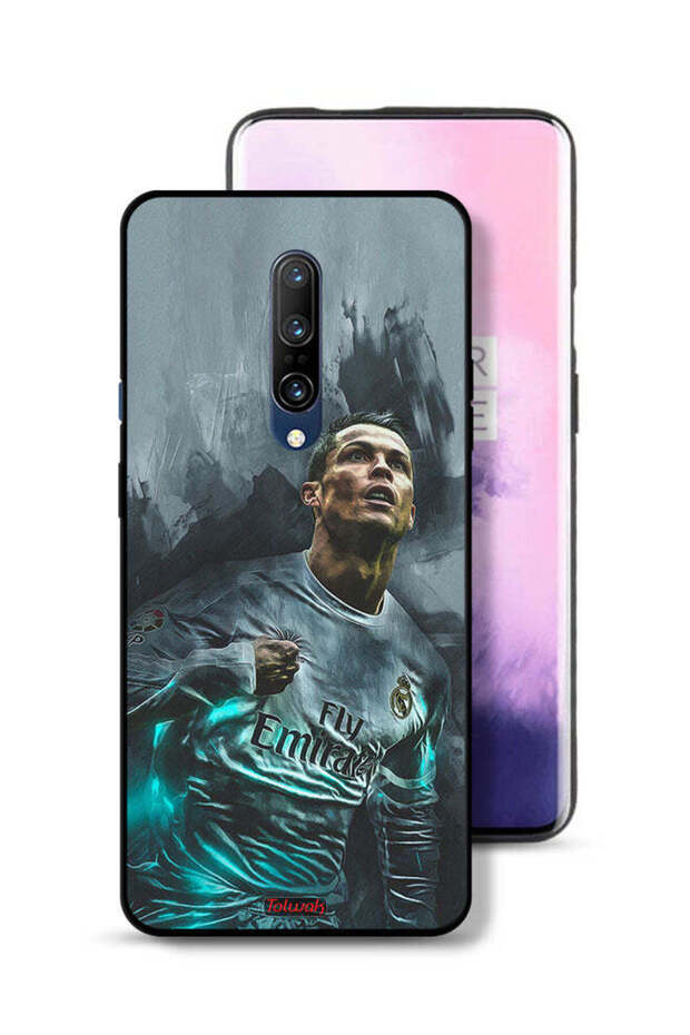 غطاء حماية لهاتف OnePlus 7 Pro برسومات كريستيانو رونالدو