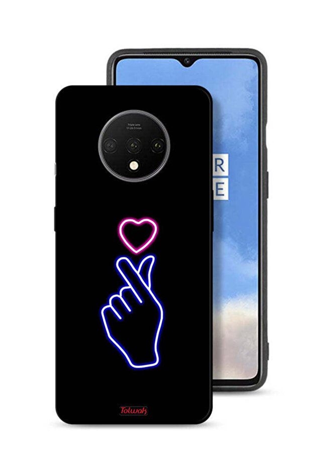OnePlus 7T Protective Case Cover Snap Heart Art
