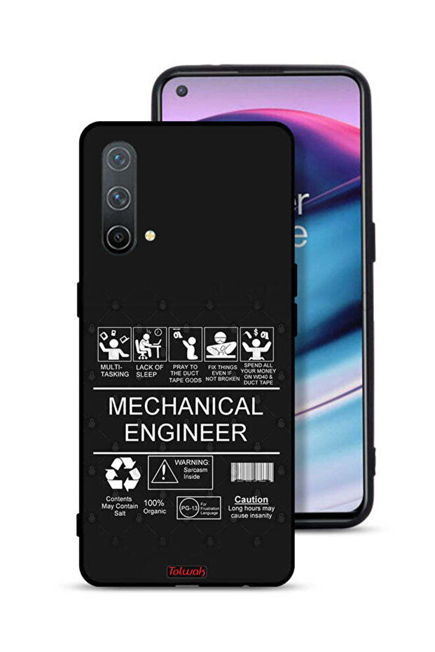 غطاء حماية OnePlus Nord CE 5G بملصق مهندس ميكانيكي