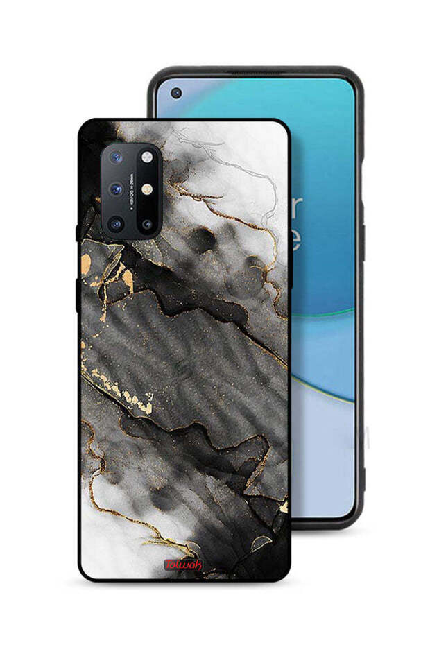 غطاء حماية لهاتف OnePlus 8T Plus 5G بلون رخامي لامع