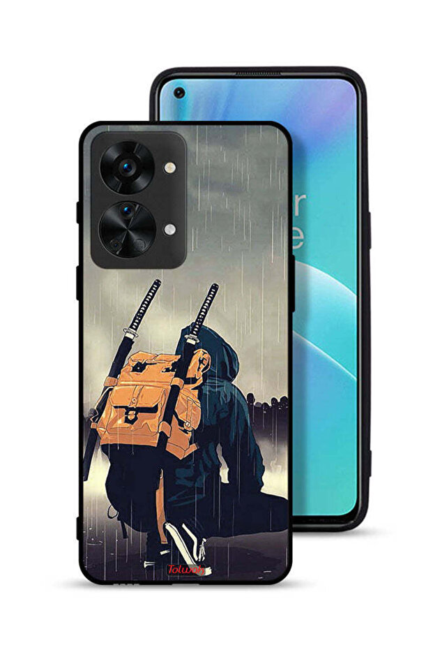 غطاء حماية لهاتف OnePlus Nord 2T 5G بتصميم سيف ساموراي الرقمي