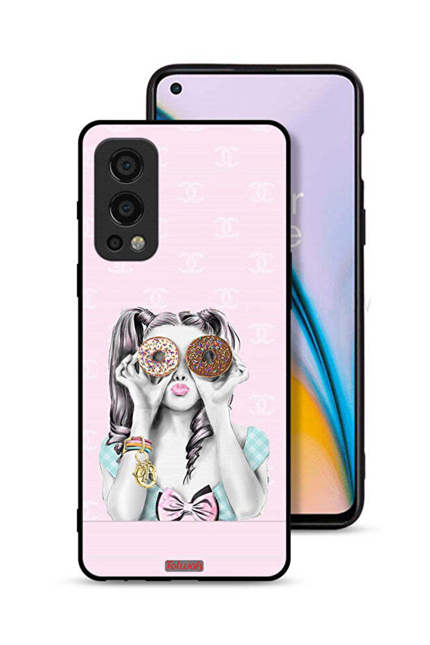 غطاء حماية لهاتف OnePlus Nord 2 5G يحمل قطعتين من الدونات