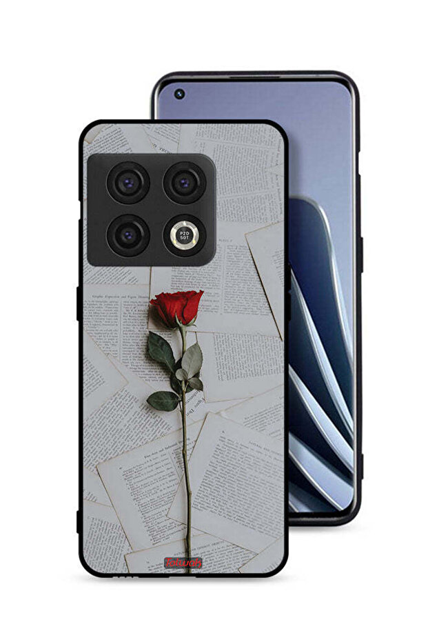 غطاء حماية لهاتف OnePlus 10 Pro 5G وردي على ورق