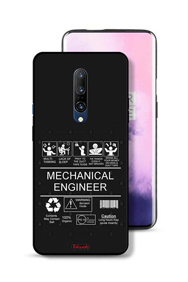 غطاء حماية لهاتف OnePlus 7 Pro، ملصق مهندس ميكانيكي