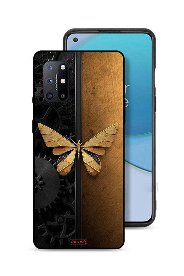 غطاء حماية لهاتف OnePlus 8T 5G بتصميم فراشة فولاذية