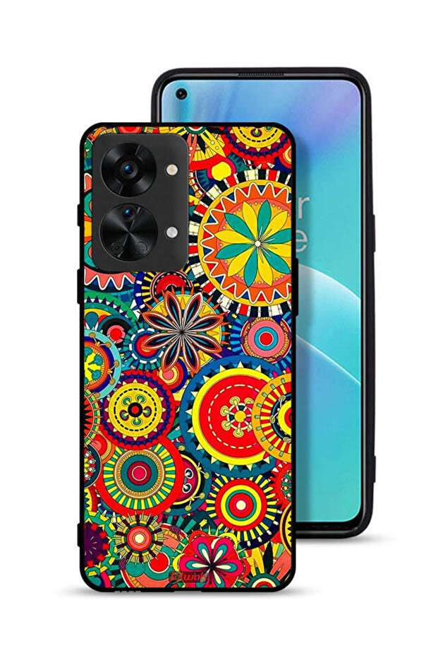 غطاء حماية لهاتف OnePlus Nord 2T 5G بنمط ماندالا ملون