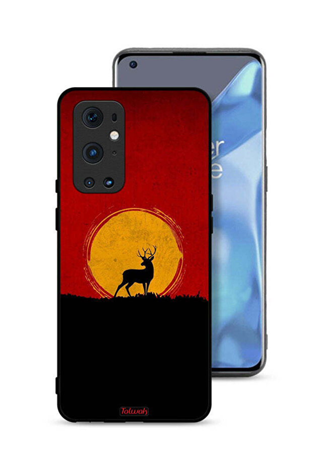 غطاء حماية لهاتف OnePlus 9 Pro 5G بتصميم غزال وقمر