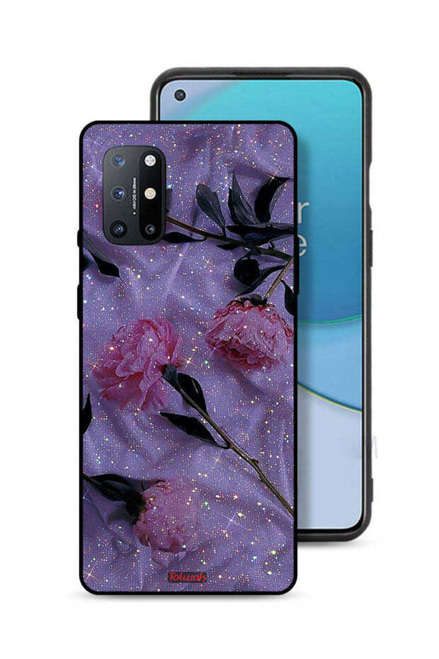 غطاء حماية لهاتف OnePlus 8T 5G بنقشة ورود لامعة